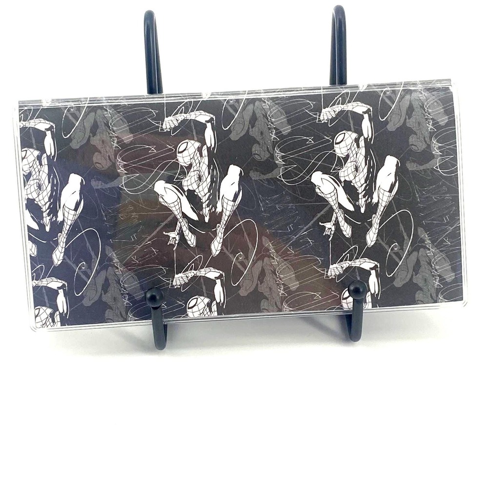 New Checkbook Cover Wallet Vinyl Check Register Protector - Spiderman In Action
